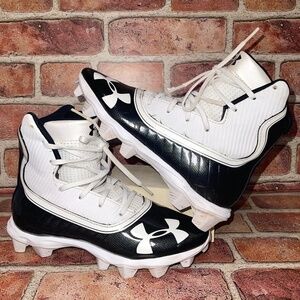 Pre-Owned Under Armour Highlight RM Jr Football Cleats White Sz 4Y 3021201-002